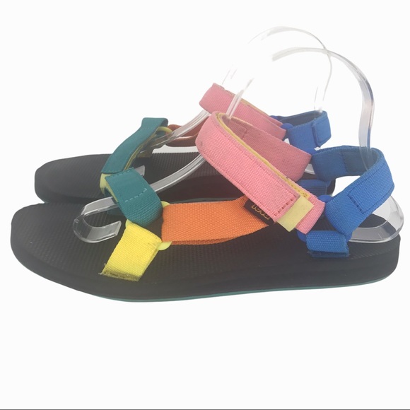 TEVA ORIGINAL UNIVERSAL MULTI COLORED SANDALS 90s VIBES WOMENS SIZE 8 - Picture 6 of 16